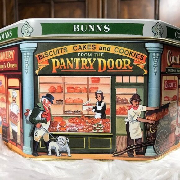 NWOT Vintage Silver Crane Co Old English Arcade (Made in England) Octagonal Tin - Picture 12 of 16